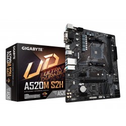 Carte Mère GIGABYTE A520M S2H M-ATX   2X DDR4   VGA DVI HDMI 4 SATA 6Gb s 1 x M.2   RGB 2 USB 2.0 et 4 USB 3.0.