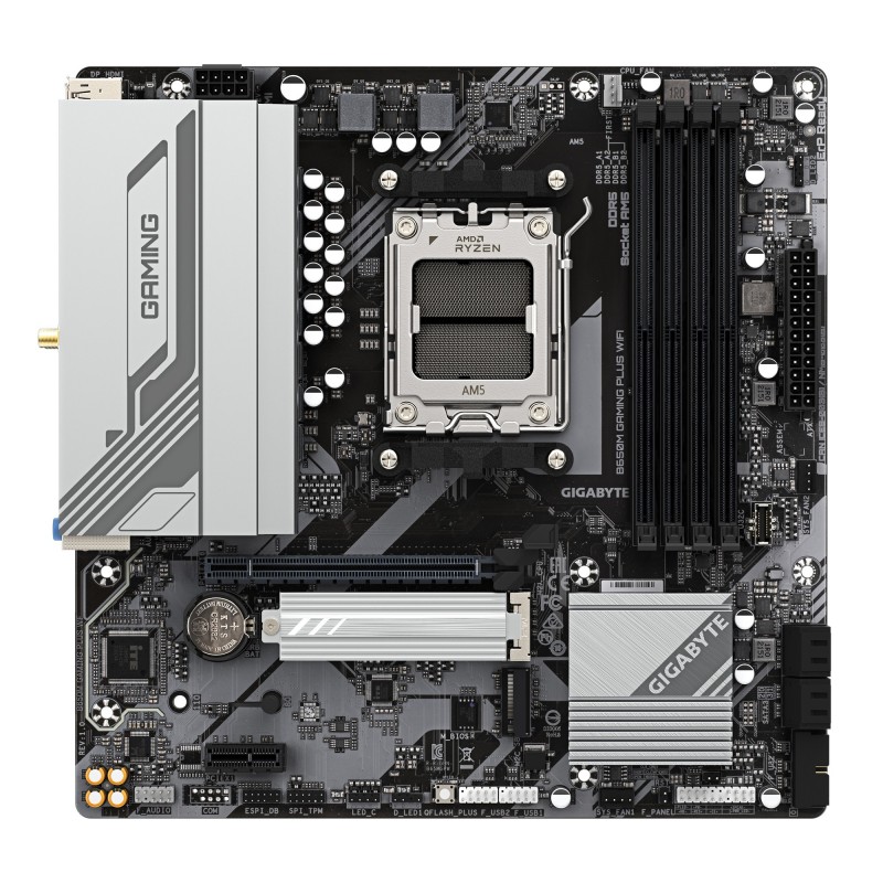 C.MERE GIGABYTE-B650M GAMING PLUS WIFI - M-ATX - SOC AM5 - 4xDDR5 - 2 x M.2 - USB3.2 -1xPCI-Express 4.0 16x - LAN 2.5 Gb