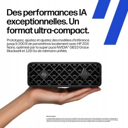 HP ZGX Nano G1n AI Station NVIDIA GraceBlackwell 10 128Go LPDDR5X 4To SSD PCIE Integrated Ubuntu 1-1-0 Wty be+BT